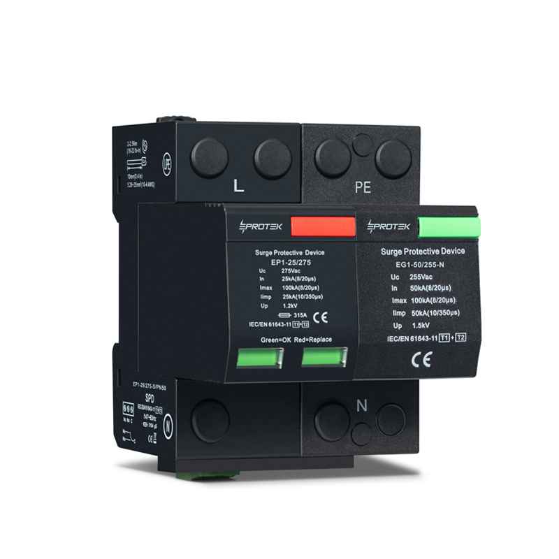 T1+T2 Iimp 25kA Imax 100kA - EP1-25 Series